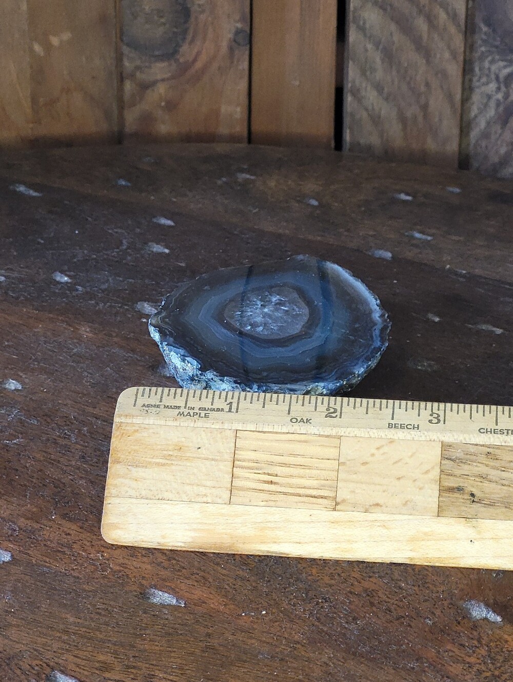 Polished Gray Agate Slice Decorative Accent - Picture 5 of 8